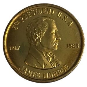 Brass Presidential Token Coin- James Monroe